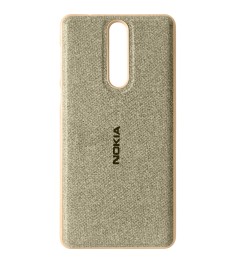 Силикон Textile Nokia 8 (Бежевый)