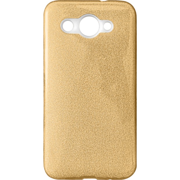 Чехол Силикон Glitter для Huawei Y3 (2017) (золотой)