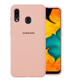 Силикон Original 360 Case Logo Samsung Galaxy A20 / A30 (2019) (Пудровый)