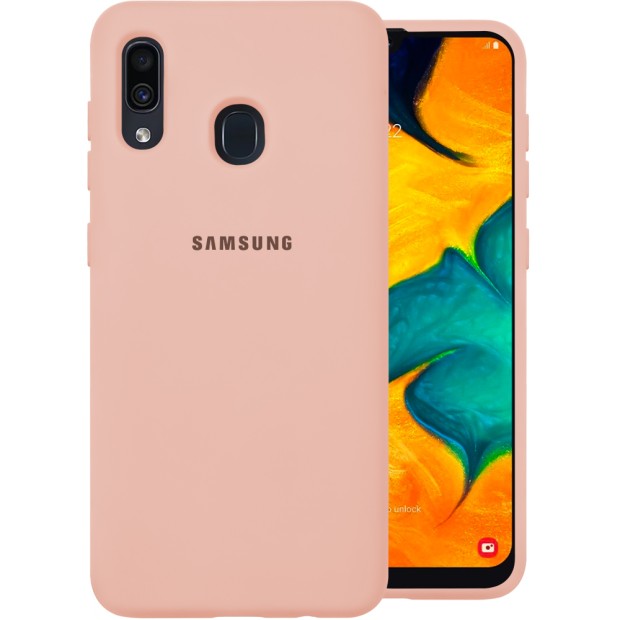 Силикон Original Case Samsung Galaxy A20 / A30 (2019) (Пудровый)