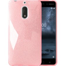 Силикон Glitter Nokia 6 (Розовый)
