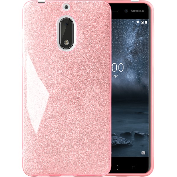 Силікон Glitter Nokia 6 (Рожевий)