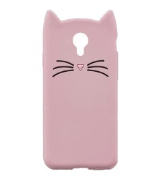 Силиконовый чехол Kitty Case Meizu M5s (розовый)