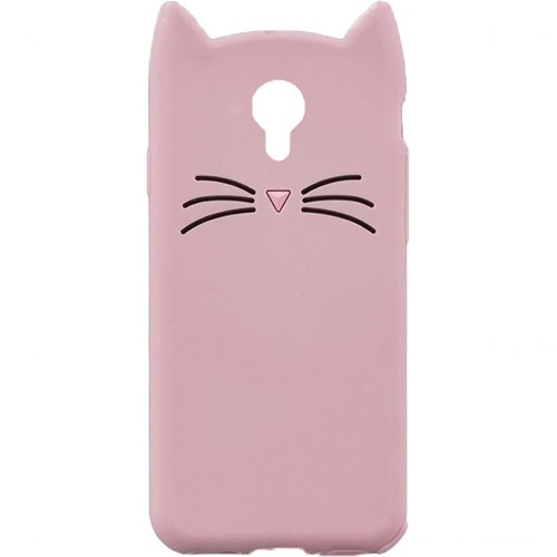 Силиконовый чехол Kitty Case Meizu M5s (розовый)
