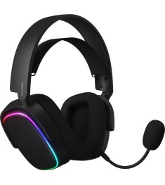 Беспроводные накладные наушники-гарнитура Hator Phoenix RGB Tri-mode (Black) (HT..