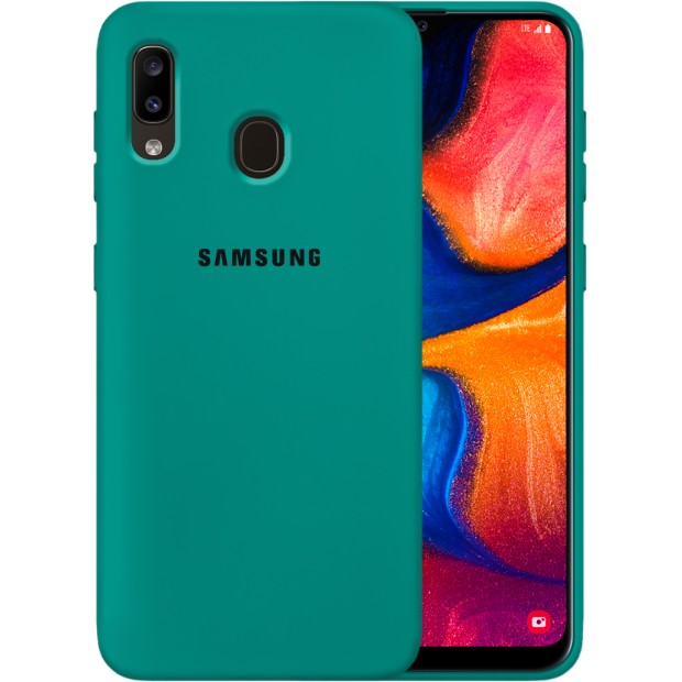 Силикон Original Case Samsung Galaxy A20 / A30 (2019) (Тёмно-зелёный)