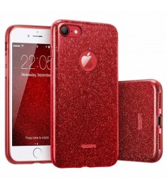 Силикон Glitter Apple iPhone 7 / 8 (Красный)