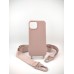 Чехол Silicone Case Shoulder Strap Apple iPhone 14 (Pink Sand)