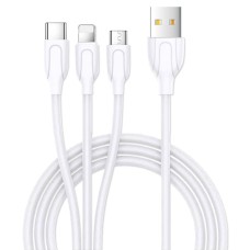 USB-кабель Joyroom S-M355 3 в 1 (Lightning / MicroUSB / Type-C) (Белый)
