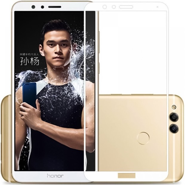 Стекло 5D Huawei Honor 7x White