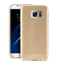 Силикон Glitter Samsung Galaxy S7 (Золотой)
