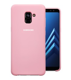 Силиконовый чехол Original Case Samsung Galaxy A8 Plus (2018) A730 (Розовый)