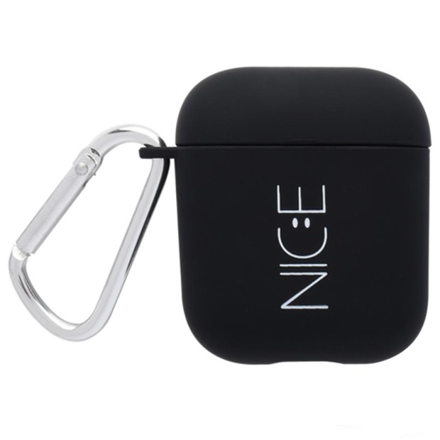 Чехол для наушников Clear Case Apple Airpods Nice (Black)