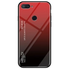 Накладка Gradient Glass Case Xiaomi Mi8 Lite (Красный)