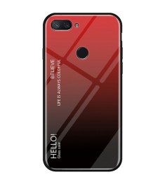 Накладка Gradient Glass Case Xiaomi Mi8 Lite (Красный)