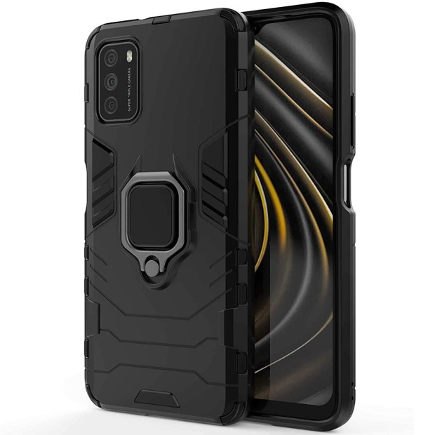 Бронь-чехол Ring Armor Case Xiaomi Poco M3 (Чёрный)