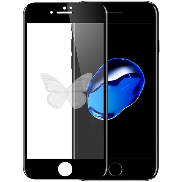 Стекло 5D Picture Apple iPhone 6 Plus / 7 Plus / 8 Plus Black (Butterfly)