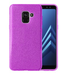 Силикон Glitter Samsung Galaxy A8 (2018) A530 (Фиолетовый)