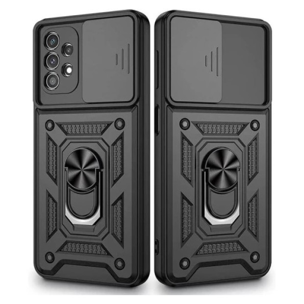 Бронь-чехол Ring Serge Armor ShutCam Case Samsung Galaxy A52 / A52s (Чёрный)