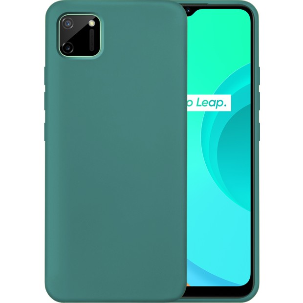 Силикон Original 360 Case Logo Realme C11 (Тёмно-зелёный)