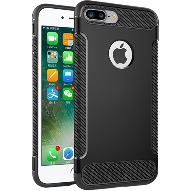 Силікон Soft Carbon Apple iPhone 7 Plus / 8 Plus (Чорний)