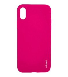 Силиконовый чехол iNavi Color iPhone X / XS (розовый)