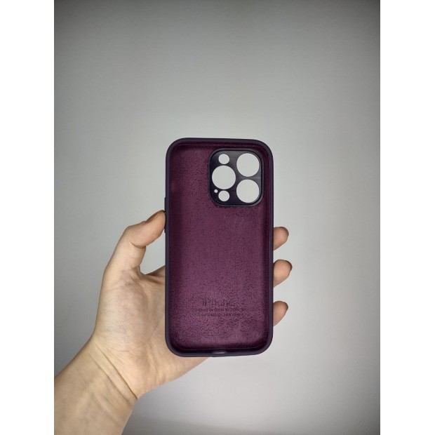 Силикон Original RoundCam Case Apple iPhone 14 Pro (Eggplant)