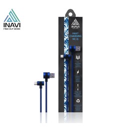 USB кабель Inavi NC-11 (MicroUSB) (Тканевый) (Синий)