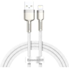 USB-кабель Baseus Metal Data 2.4A (2m) (Lightning) (Белый) CALJK-B02