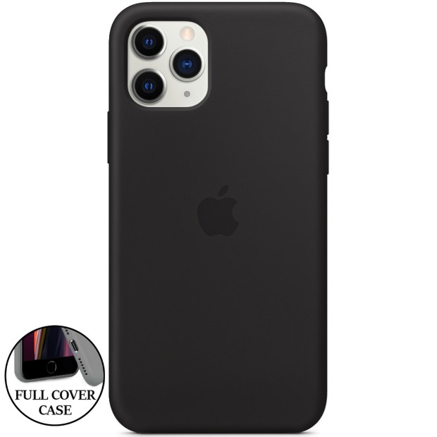 Силикон Original Round Case Apple iPhone 11 Pro Max (07) Black
