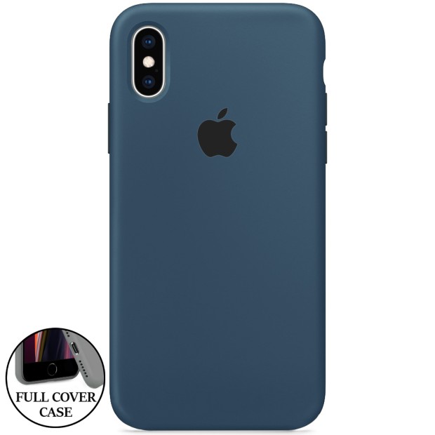 Силикон Original Round Case Apple iPhone X / XS (09) Midnight Blue