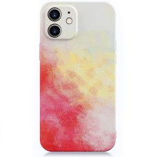 Силикон WAVE Watercolor Case iPhone 12 (white/red)