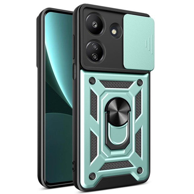 Бронь-чехол Ring Serge Armor ShutCam Case Xiaomi Redmi 13C / Poco C65 (Зелёный)