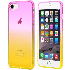 Силикон WS Gradient Apple iPhone 7 / 8 / SE (2020) (Pink & yellow)