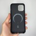 Чехол-накладка Carbon MagSafe для Apple iPhone 12 Pro Max (Чёрный)