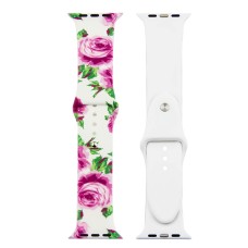Ремешок Print Apple Watch 38 / 40 mm (White Rose)