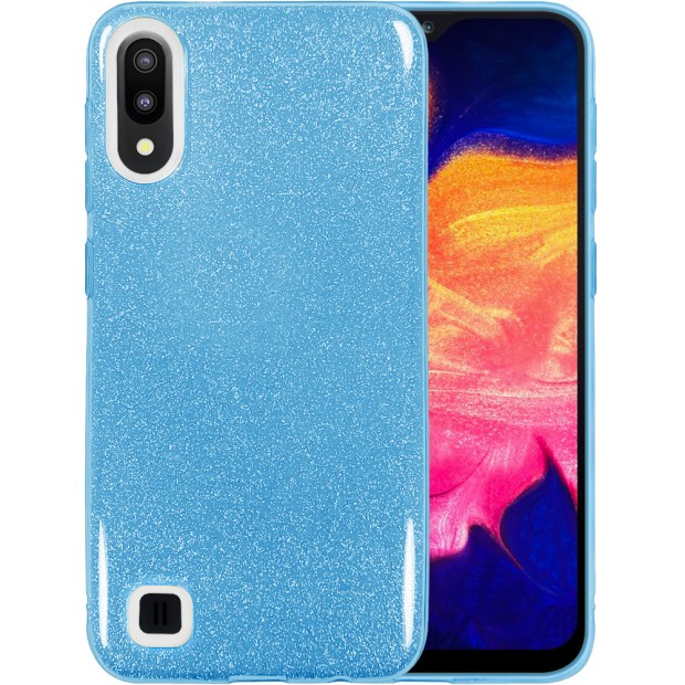 Силиконовый чехол Glitter Samsung Galaxy A10 / M10 (2019) (Голубой)