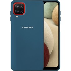 Силикон Original 360 Case Logo Samsung Galaxy A12 (2020) (Кобальт)