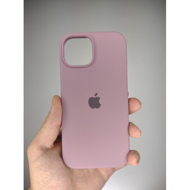Силикон Original Round Case Apple iPhone 15 Plus (01) Bilberry