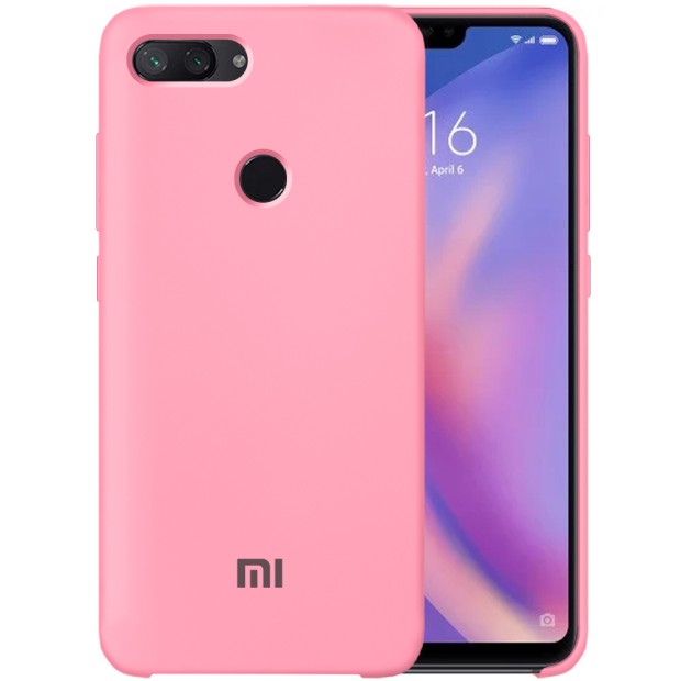 Силикон Original Case Logo Xiaomi Mi8 Lite (Розовый)