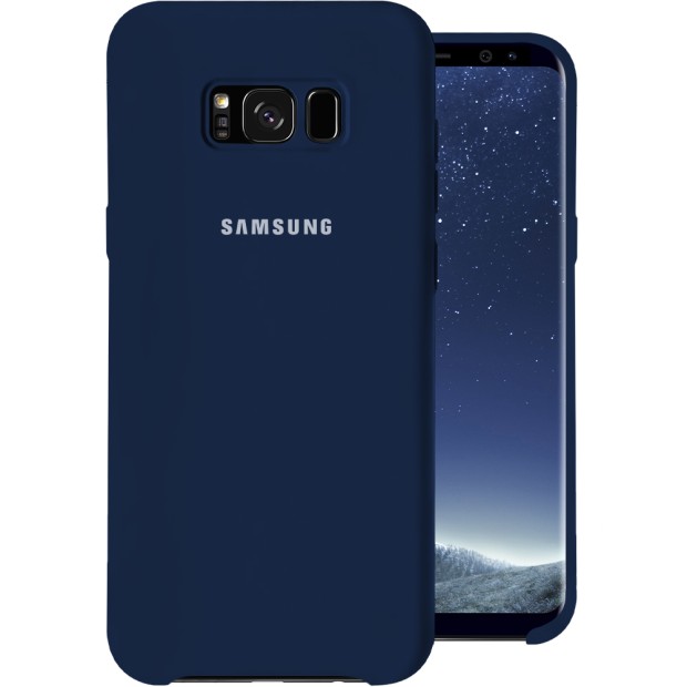 Силиконовый чехол Original Case (HQ) Samsung Galaxy S8 Plus (Тёмно-синий)