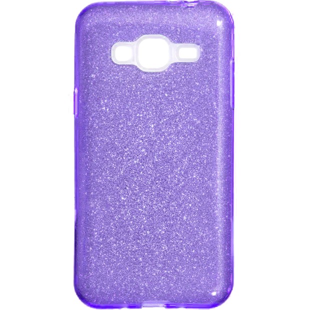 Силиконовый чехол Glitter Samsung Galaxy J3 (2016) J320 (фиолетовый)