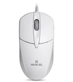 Мышь проводная Real-El RM-211 (Белый)