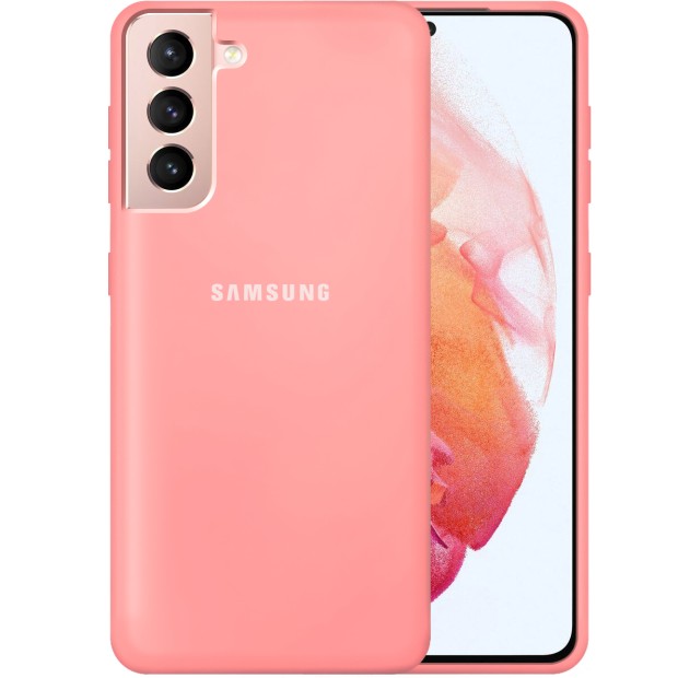 Силикон Original 360 Case Logo Samsung Galaxy S21 (Розовый)