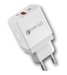 СЗУ-адаптер USB iNavi FCH-031 1USB 2.4A QC3.0 18W (Белый)