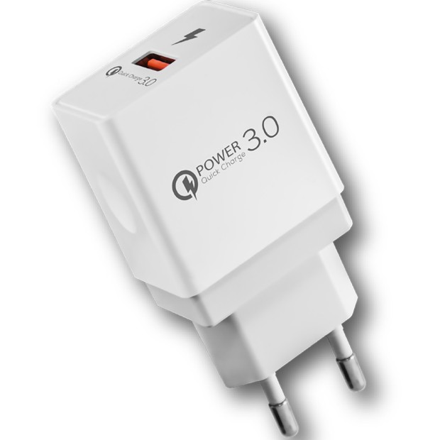 СЗУ-адаптер USB iNavi FCH-031 1USB 2.4A QC3.0 18W (Белый)