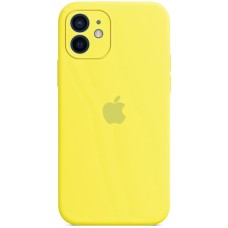 Силикон Original RoundCam Case Apple iPhone 12 (47) Lemon