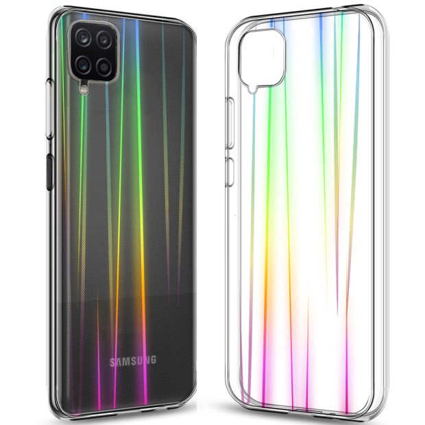 Силикон 3D Gradient Case Samsung Galaxy A12 (2020) (Прозрачный)