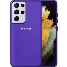 Силикон Original 360 Case Logo Samsung Galaxy S21 Ultra (Фиолетовый)