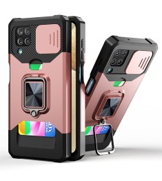 Бронь-чехол Protective Armor Case Samsung Galaxy A22 (2021) (Розовое-золото)